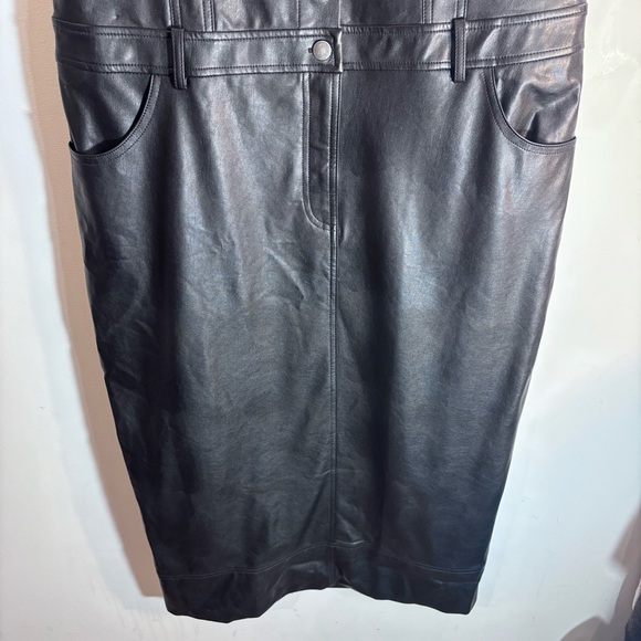 FREE PEOPLE SZ L Danni Vegan Leather Collar Pockets Western Style NEW WITH TAG - Picture 5 of 14